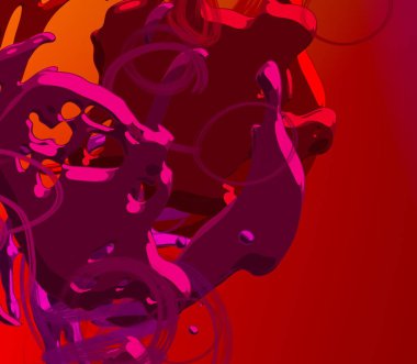 Soyut arka plan sanatı. 3 boyutlu illüstrasyon. Tuvalde fırça darbeleri. Çok renkli arkaplan. Çağdaş sanat. Sanatsal dijital palet.