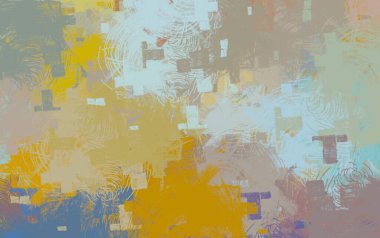 Soyut arka plan sanatı. 2D çizim. Etkileyici yağlı boya resim. Tuvalde fırça darbeleri. Modern sanat. Çok renkli arkaplan. Çağdaş sanat. İfade. Sanatsal dijital palet.