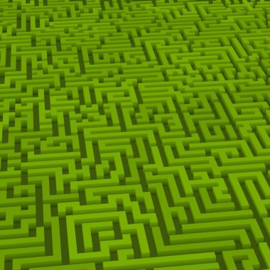 Renkli labirent arkaplanı, kopya alanı ile 3d illüstrasyon  