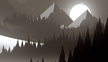 soyut sis dağları fotokopi alanı, doğal arkaplan