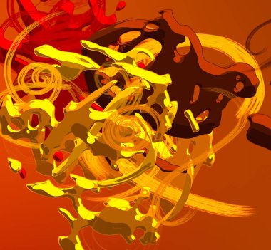 Soyut arka plan sanatı. 3 boyutlu illüstrasyon. Tuvalde fırça darbeleri. Çok renkli arkaplan. Çağdaş sanat. Sanatsal dijital palet.