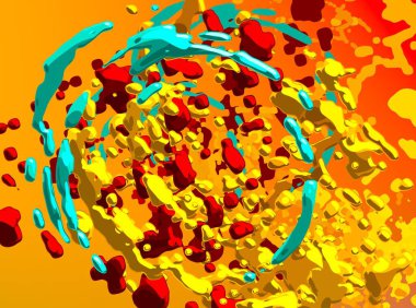 Soyut arka plan sanatı. Etkileyici yağlı boya resim. Tuvalde fırça darbeleri. Modern sanat. Çok renkli arkaplan. Çağdaş sanat. İfade. Sanatsal dijital palet.