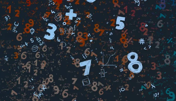 Math Illustration Abstract Background Numbers Copy Space — Stock Photo, Image