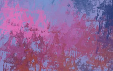 Soyut arka plan sanatı. 2D çizim. Etkileyici yağlı boya resim. Tuvalde fırça darbeleri. Modern sanat. Çok renkli arkaplan. Çağdaş sanat. İfade. Sanatsal dijital palet.