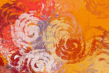 Soyut arka plan sanatı. 2D çizim. Etkileyici yağlı boya resim. Tuvalde fırça darbeleri. Modern sanat. Çok renkli arkaplan. Çağdaş sanat. İfade. Sanatsal dijital palet.