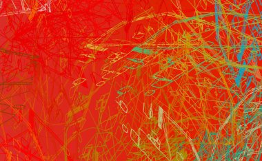 Soyut arka plan sanatı. 2D çizim. Etkileyici yağlı boya resim. Tuvalde fırça darbeleri. Modern sanat. Çok renkli arkaplan. Çağdaş sanat. İfade. Sanatsal dijital palet.