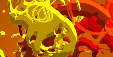 Soyut arka plan sanatı. 3 boyutlu illüstrasyon. Tuvalde fırça darbeleri. Çok renkli arkaplan. Çağdaş sanat. Sanatsal dijital palet.