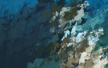 Soyut arka plan sanatı. 2D çizim. Etkileyici yağlı boya resim. Tuvalde fırça darbeleri. Modern sanat. Çok renkli arkaplan. Çağdaş sanat. İfade. Sanatsal dijital palet.