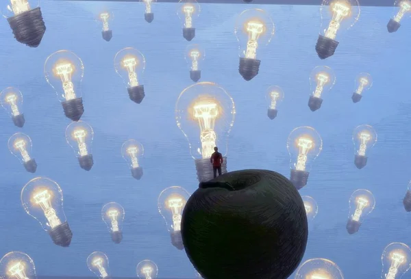 실루엣 램프들로 이루어진 — 스톡 사진