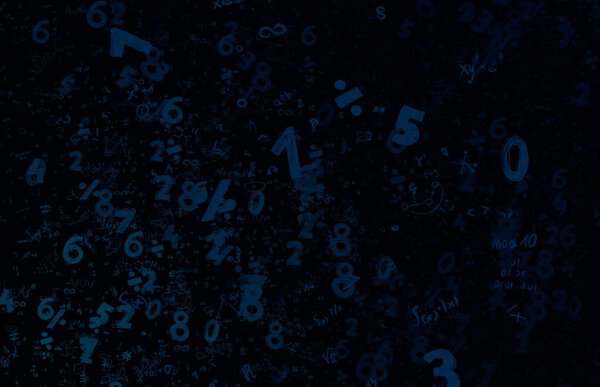Математика. 2-я иллюстрация. Абстрактный фон с цифрами, пространство для копирования 