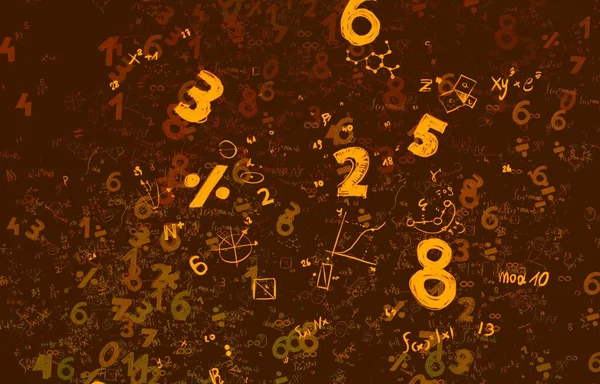 Math Illustration Abstract Background Numbers Copy Space — Stock Photo, Image