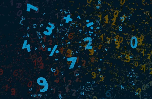 Matematica Illustrazione Sfondo Astratto Con Numeri Copiare Spazio — Foto Stock