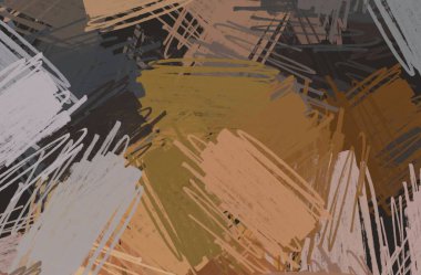 Soyut arka plan sanatı. 2D çizim. Etkileyici yağlı boya resim. Tuvalde fırça darbeleri. Modern sanat. Çok renkli arkaplan. Çağdaş sanat. İfade. Sanatsal dijital palet.