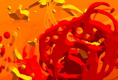 Soyut arka plan sanatı. 3 boyutlu illüstrasyon. Tuvalde fırça darbeleri. Çok renkli arkaplan. Çağdaş sanat. Sanatsal dijital palet.