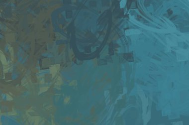 Soyut arka plan sanatı. 2D çizim. Etkileyici yağlı boya resim. Tuvalde fırça darbeleri. Modern sanat. Çok renkli arkaplan. Çağdaş sanat. İfade. Sanatsal dijital palet.