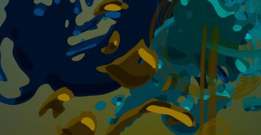 Soyut arka plan sanatı. 3 boyutlu illüstrasyon. Tuvalde fırça darbeleri. Çok renkli arkaplan. Çağdaş sanat. Sanatsal dijital palet.