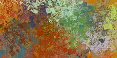 Soyut arka plan sanatı. 2D çizim. Etkileyici yağlı boya resim. Tuvalde fırça darbeleri. Modern sanat. Çok renkli arkaplan. Çağdaş sanat. İfade. Sanatsal dijital palet.