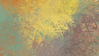 Soyut arka plan sanatı. 2D çizim. Etkileyici yağlı boya resim. Tuvalde fırça darbeleri. Modern sanat. Çok renkli arkaplan. Çağdaş sanat. İfade. Sanatsal dijital palet.