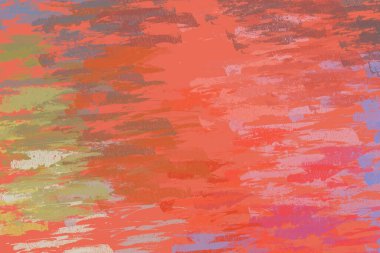 Soyut arka plan sanatı. 2D çizim. Etkileyici yağlı boya resim. Tuvalde fırça darbeleri. Modern sanat. Çok renkli arkaplan. Çağdaş sanat. İfade. Sanatsal dijital palet.