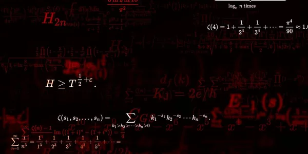 Matematik Bakgrund Med Formler Sömlös Illustration Abstrakt Mönster Med Färgglada — Stockfoto