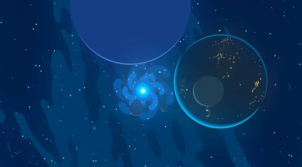 Illustration Cartoon Space Background Picture Deep Vast Space Stars Planets — Stock Photo, Image