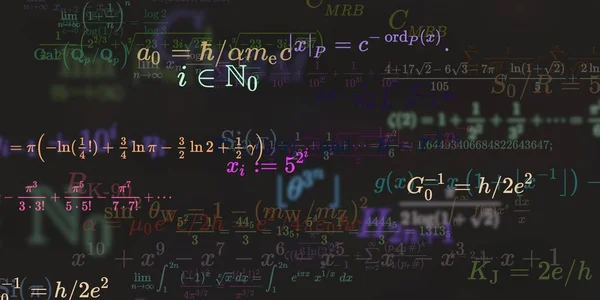 Mathématiques Fond Avec Des Formules Illustration Transparente Modèle Abstrait Avec — Photo