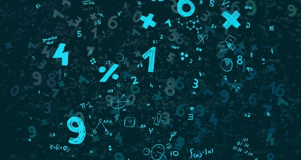 Math Illustration Abstract Background Numbers Copy Space — Stock Photo, Image