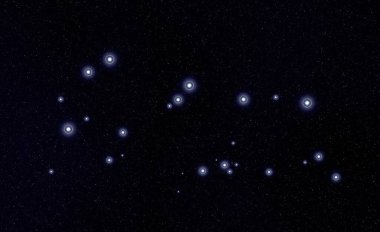 Derin uzay yıldız alanı. Evren yıldızlarla ve gazla dolu. çok uzak bir evren çizimi.