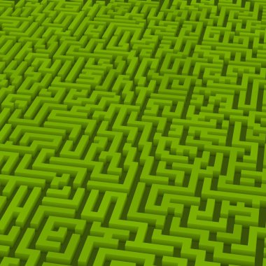 Renkli labirent arkaplanı, kopya alanı ile 3d illüstrasyon  