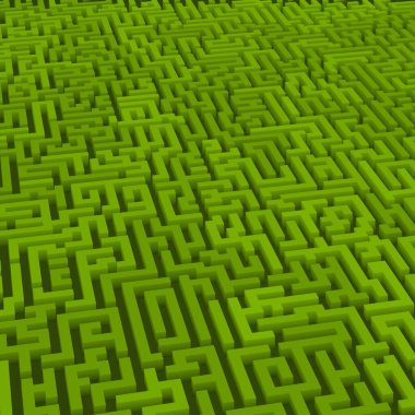 Renkli labirent arkaplanı, kopya alanı ile 3d illüstrasyon  