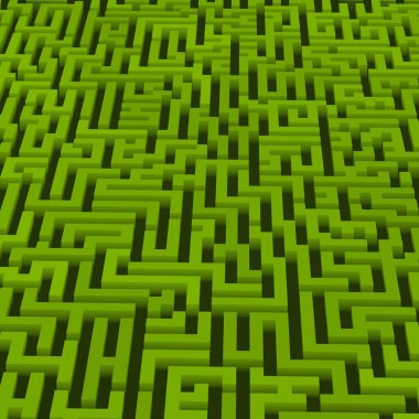 Renkli labirent arkaplanı, kopya alanı ile 3d illüstrasyon  