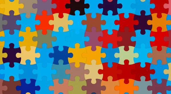 Modern Digital Abstract Jigsaw Puzzle Background — Fotografie, imagine de stoc