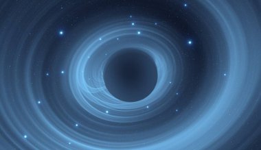 Soyut arka plan sanatı. Siyah arka planda neon halkalar. Uzay temalı sanatsal dijital arkaplan.