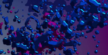 Soyut arka plan sanatı. 3 boyutlu illüstrasyon. Tuvalde fırça darbeleri. Çok renkli arkaplan. Çağdaş sanat. Sanatsal dijital palet.