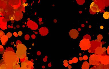 Soyut arka plan sanatı. Tuvalde lekeler olan üç boyutlu çizim. Çok renkli arkaplan. Çağdaş sanat. Sanatsal dijital palet.