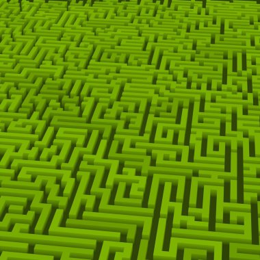Renkli labirent arkaplanı, kopya alanı ile 3d illüstrasyon  