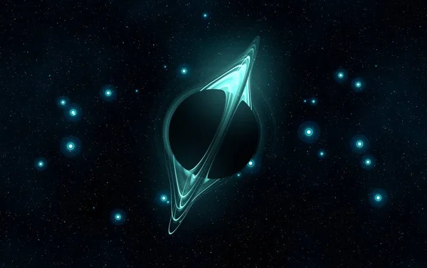 Campo Estrella Del Espacio Profundo Universo Lleno Estrellas Planeta Ilustración —  Fotos de Stock