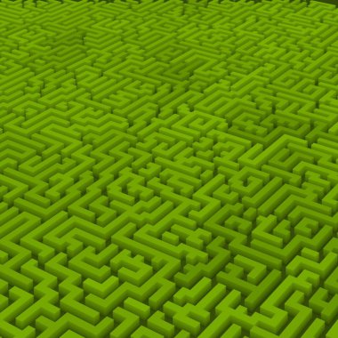 Renkli labirent arkaplanı, kopya alanı ile 3d illüstrasyon  