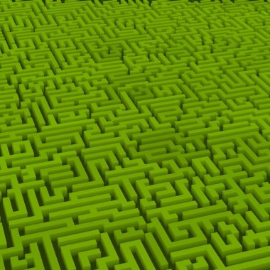 Renkli labirent arkaplanı, kopya alanı ile 3d illüstrasyon  
