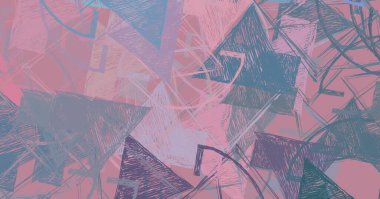 Soyut arka plan sanatı. 2D çizim. Etkileyici yağlı boya resim. Tuvalde fırça darbeleri. Modern sanat. Çok renkli arkaplan. Çağdaş sanat. İfade. Sanatsal dijital palet.