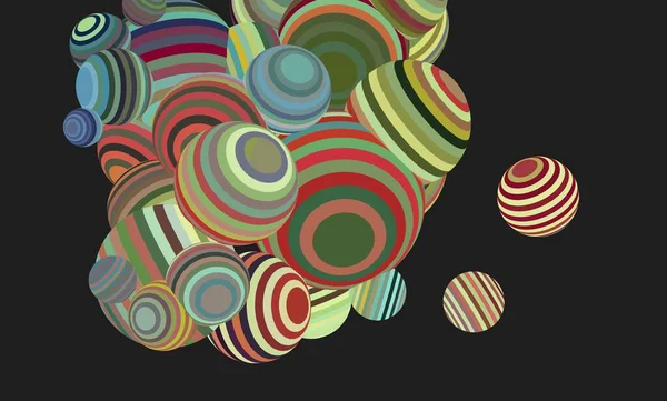 Fundo Abstrato Ilustração Com Balões Multicoloridos Arte Contemporânea Paleta Digital — Fotografia de Stock