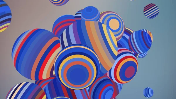 Sfondo Astratto Illustrazione Con Palloncini Multicolori Arte Contemporanea Tavolozza Digitale — Foto Stock