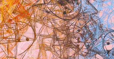 Soyut arka plan sanatı. 2D çizim. Etkileyici yağlı boya resim. Tuvalde fırça darbeleri. Modern sanat. Çok renkli arkaplan. Çağdaş sanat. İfade. Sanatsal dijital palet.