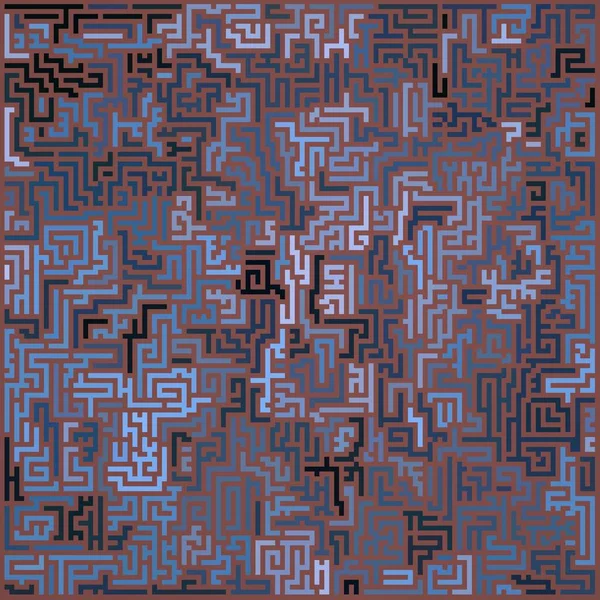 色彩斑斓的迷宫背景 3D插图 带有复制空间 — 图库照片