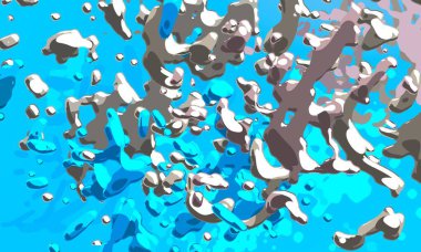 Soyut arka plan sanatı. 3 boyutlu illüstrasyon. Tuvalde fırça darbeleri. Çok renkli arkaplan. Çağdaş sanat. Sanatsal dijital palet.