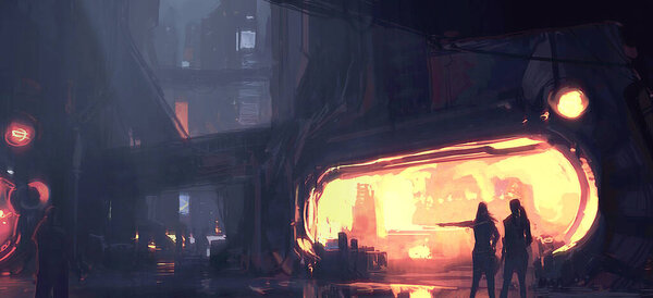 Абстрактный sci-fi фон, футуристические обои и технологическая концепция. Связь данных и будущая планета-робот в дальнем космосе. Иностранцы и инженерия клонов 