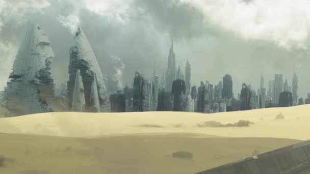 Images abstraites de science-fiction, concept futuriste de vidéo et de technologie. Connexion de données et future planète étrangère dans l'espace lointain.