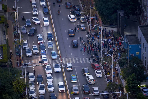 Congestionamento Causado Pelo Abandono Escolar Cidade — Fotografia de Stock