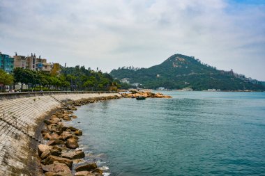 Beautiful bay and green hills