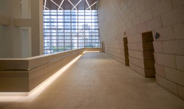 Design of interior walkway corridor in modern building